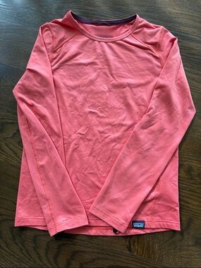 Patagonia Coral Pink Long Sleeve Crew Capilene Baselayer